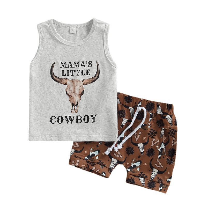 Wholesale Cotton Western Cowboy Back Boys Suit